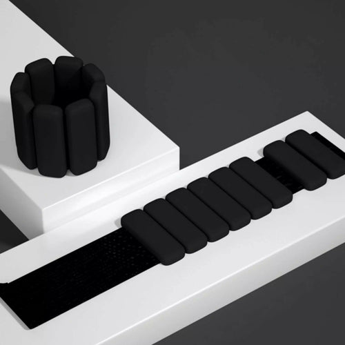 Black silicone strength weights – 1 lb each – minimalist and versatile training accessory