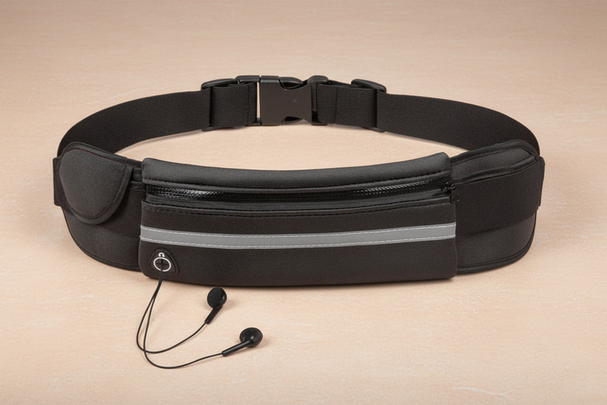 Travel waist pack worn around the waist for everyday use and travel