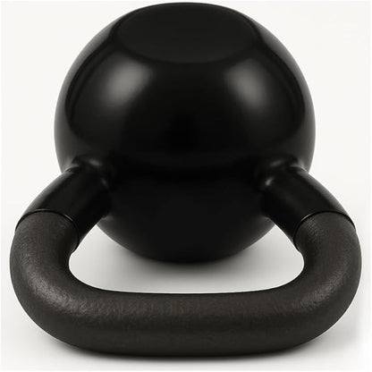 Side view of vinyl kettlebell – smooth grip and solid construction for beginners