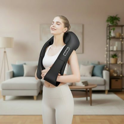Shiatsu neck and back massager with infrared heat for deep tissue relaxation