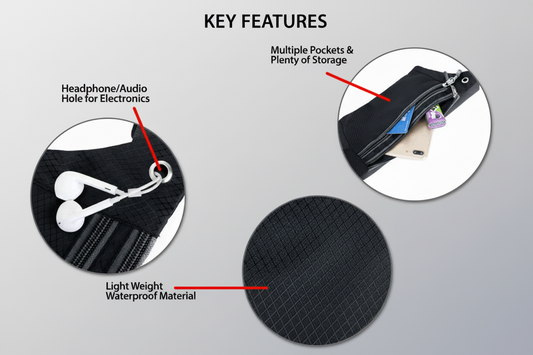 Waterproof Running Belt Bag – Lightweight Fitness & Travel Waist Pack