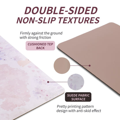 Suede Non-Slip Yoga Mat for Yoga, Pilates & Home Workouts