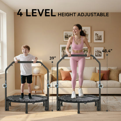 Mini Trampoline 40″ Foldable – Fitness Rebounder Trainer