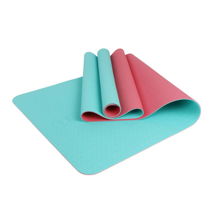 Eco-Friendly 2-Tone Yoga Mat | TPE Non-Slip & Lightweight