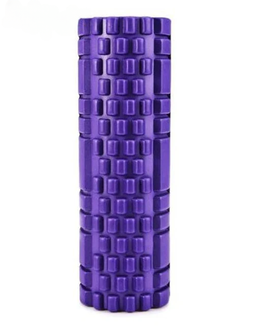 Purple textured foam roller – grid pattern for deep tissue massage and mobility training