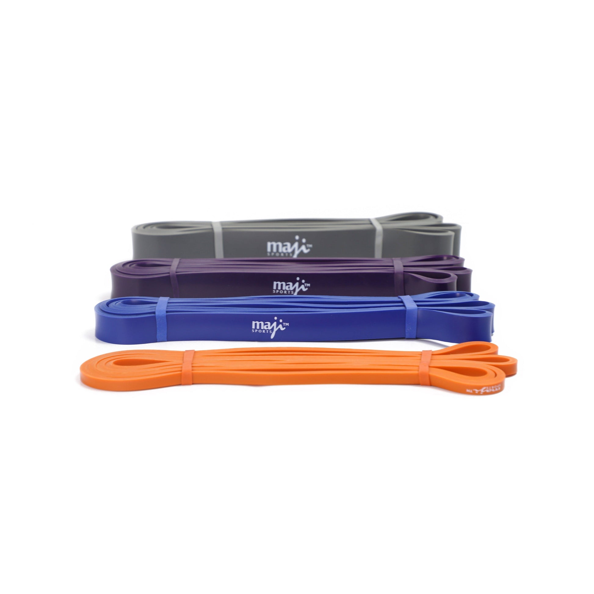 Set of full-body resistance bands in multiple strengths – durable elastic loops for home and gym use