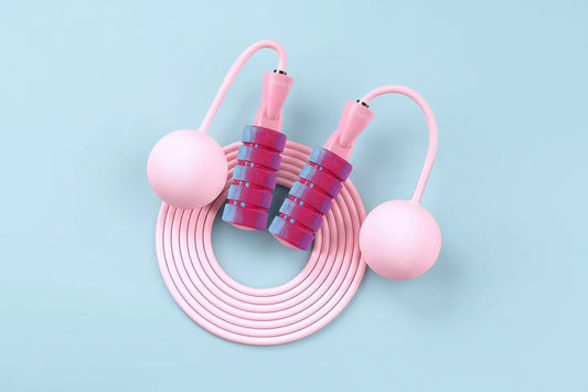 Cordless weighted jump rope set designed for indoor and outdoor fitness training