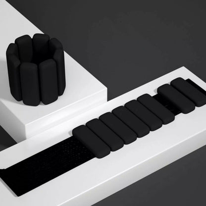 Black silicone strength weights – 1 lb each – minimalist and versatile training accessory