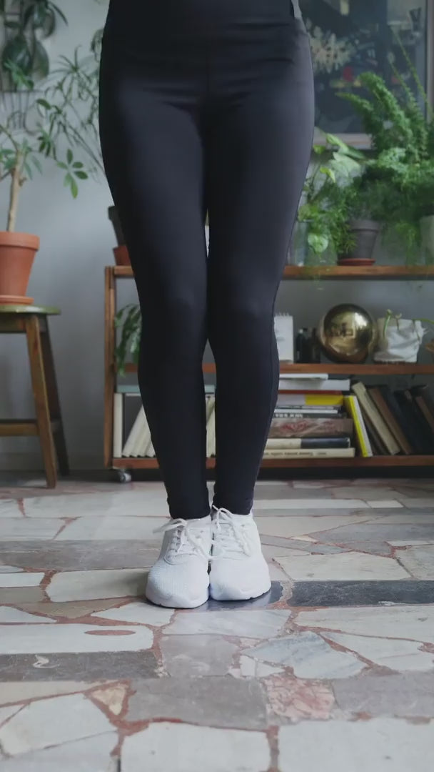 Jump rope exercise indoor– lightweight speed rope in use for low-impact cardio workout
